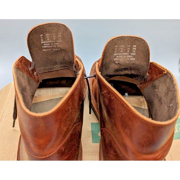 *CIB* Clarks Bushacre 2 Mens Size10 US Dark Brown Leather Lace Up Chukka Boots main image 5